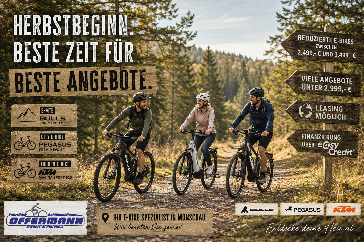 Herbstliche-E-Bike-Angebote-im-Wald